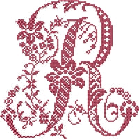 French Floral Cross Stitch Alphabet